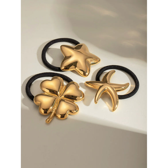 Stainless Steel Four Leaf Clover Hair Band Hair Accessories With Electroplating Treatment