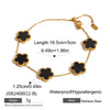 Stainless Steel Fourleaf Clover Flower Style Women's Bracelet With Electroplating