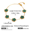 Stainless Steel Fourleaf Clover Flower Style Women's Bracelet With Electroplating