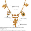 316L Stainless Steel Fourleaf Clover Necklace With Electroplating Design For Women