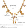 316L Stainless Steel Fourleaf Clover Necklace With Electroplating Design For Women