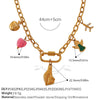 316L Stainless Steel Fourleaf Clover Necklace With Electroplating Design For Women