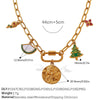 316L Stainless Steel Fourleaf Clover Necklace With Electroplating Design For Women