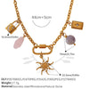 316L Stainless Steel Fourleaf Clover Necklace With Electroplating Design For Women