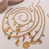 316L Stainless Steel Fourleaf Clover Necklace With Electroplating Design For Women
