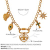 316L Stainless Steel Fourleaf Clover Necklace With Electroplating Design For Women