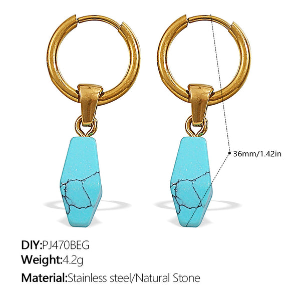 316L Stainless Steel Fourleaf Flower Rhinestone Earrings Electroplated For Women Fashion Jewelry