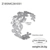 316L Stainless Steel French Flower Wide Opening Bracelet Pvd Electroplated Minimalist Geometric Style