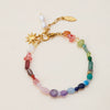 Stainless Steel Freshwater Pearl Turquoise Star Pendant Bracelet Retro Minimalist Geometric Electroplated Style For Women