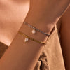 Stainless Steel Freshwater Pearl Women's Bracelet Fashion Double Layer Electroplated Jewelry