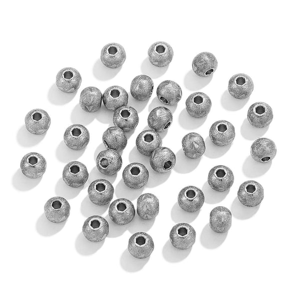 Stainless Steel Frosted And Round Chicken Claw Beads Electroplated Handmade Bracelet Spacer Jewelry Accessories