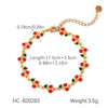 Stainless Steel Fruit Cherry Pendant Necklace For Women With Dripping Oil Design