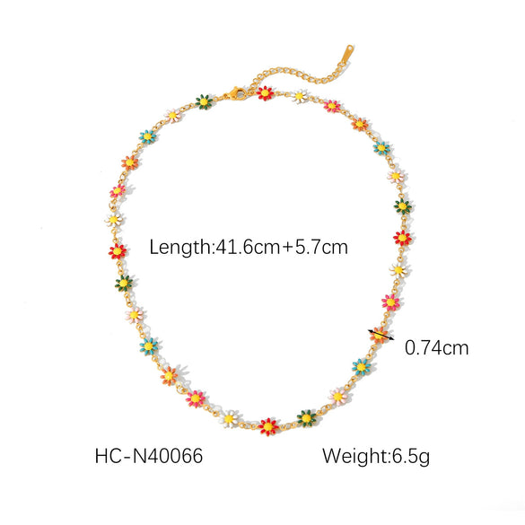 Stainless Steel Fruit Cherry Pendant Necklace For Women With Dripping Oil Design