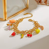 Stainless Steel Fruit Geometric Electroplated Bracelet Jewelry