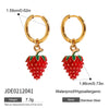 Stainless Steel Fruit Geometric Women's Ear Jewelry With Electroplating