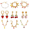 Stainless Steel Fruit Geometric Women's Ear Jewelry With Electroplating
