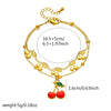 Stainless Steel Fruit Pattern Electroplated Women's Bracelet