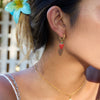 Stainless Steel Fruit Pattern Electroplating Earrings For Women