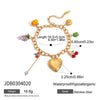 Stainless Steel Fruit Pendant Electroplated Bracelet Necklace For Women