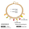 Stainless Steel Fruit Pendant Electroplated Bracelet Necklace For Women