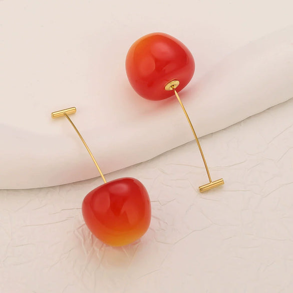 Stainless Steel Fruit Shape Electroplated Women's Earrings