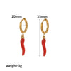 Stainless Steel Fruit Shaped Electroplated Earrings For Women