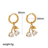 Stainless Steel Fruit Shaped Electroplated Earrings For Women