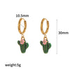 Stainless Steel Fruit Shaped Electroplated Earrings For Women