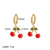 Stainless Steel Fruit Shaped Electroplated Earrings For Women