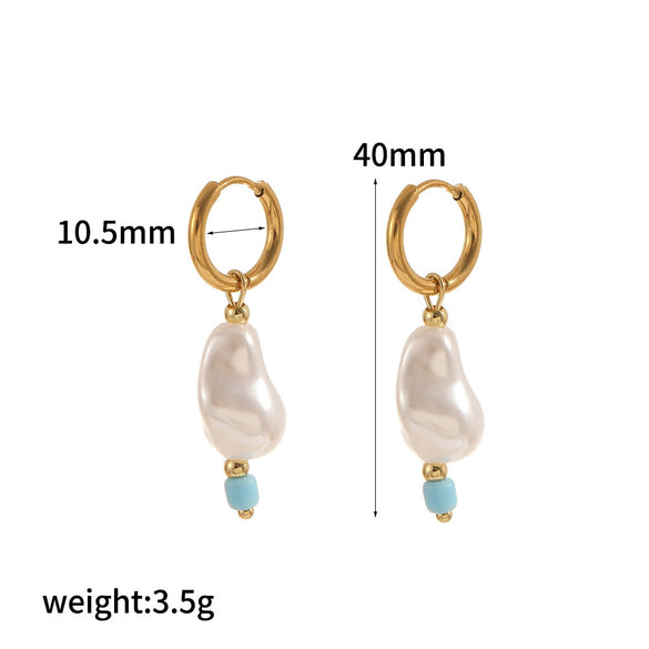 Stainless Steel Fruit Shaped Electroplated Earrings For Women