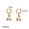 Stainless Steel Fruit Shaped Electroplated Earrings For Women
