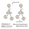 Stainless Steel Fruit Shaped Little Fresh Electroplated Earrings For Youth Women