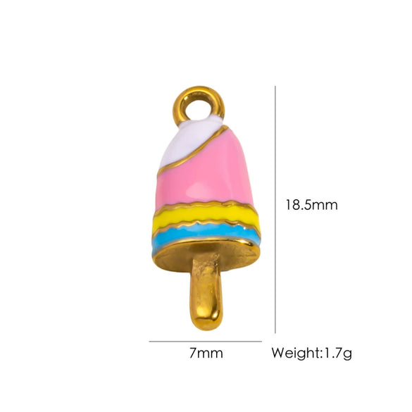 Stainless Steel Fruit Style Oil Dripping Jewelry Accessories Necklace Pendant