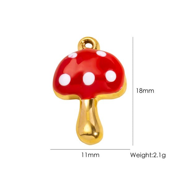 Stainless Steel Fruit Style Oil Dripping Jewelry Accessories Necklace Pendant