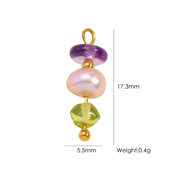 Stainless Steel Fruit Style Oil Dripping Jewelry Accessories Necklace Pendant