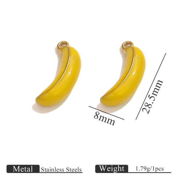 Stainless Steel Fruit Style Totem Pattern Electroplated Diy Accessories