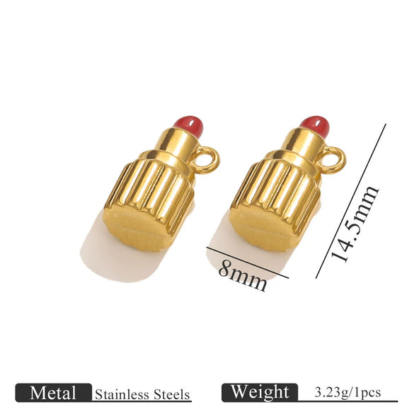 Stainless Steel Fruit Style Totem Pattern Electroplated Diy Accessories
