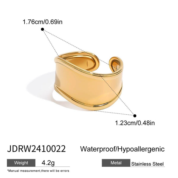 Stainless Steel Gap Open Bracelet Ins Style Geometric Electroplated Jewelry