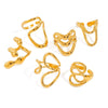 Stainless Steel Geometric Adjustable Opening Ring Electroplating Design