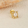 Stainless Steel Geometric And Floral Mushroom Cartilage Piercing Helix Earrings For Women Electroplated Screw Ball Stud