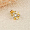 Stainless Steel Geometric And Floral Mushroom Cartilage Piercing Helix Earrings For Women Electroplated Screw Ball Stud
