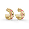 Stainless Steel Geometric And Flower Patterned Cshaped Electroplated Women's Earrings