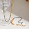 Stainless Steel Geometric And Heart Shape Electroplated Twist Chain Cross Bracelet
