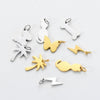 Stainless Steel Geometric Animal Kitten Butterfly Bone Lightning Coconut Tree Polishing Electroplating Jewelry Accessories Pendant