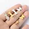 Stainless Steel Geometric Animal Kitten Butterfly Bone Lightning Coconut Tree Polishing Electroplating Jewelry Accessories Pendant