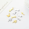 Stainless Steel Geometric Animal Kitten Butterfly Bone Lightning Coconut Tree Polishing Electroplating Jewelry Accessories Pendant