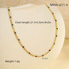 Stainless Steel Geometric Anklet Unisex Summer Dopamine Style Oil Drops Design