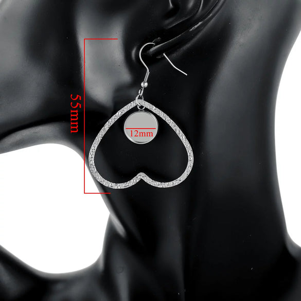 Stainless Steel Geometric Asymmetrical Diy Large Earrings Accessories With Electroplating