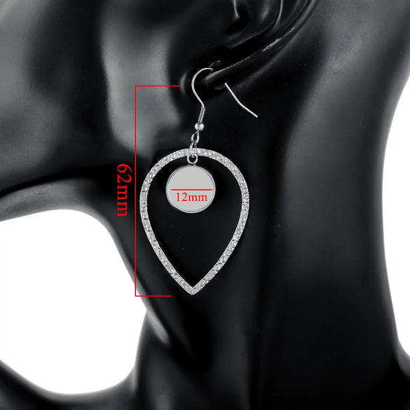 Stainless Steel Geometric Asymmetrical Diy Large Earrings Accessories With Electroplating