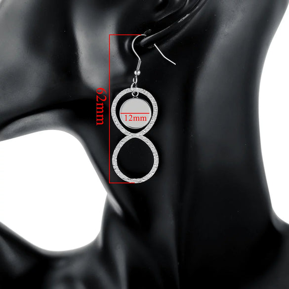 Stainless Steel Geometric Asymmetrical Diy Large Earrings Accessories With Electroplating